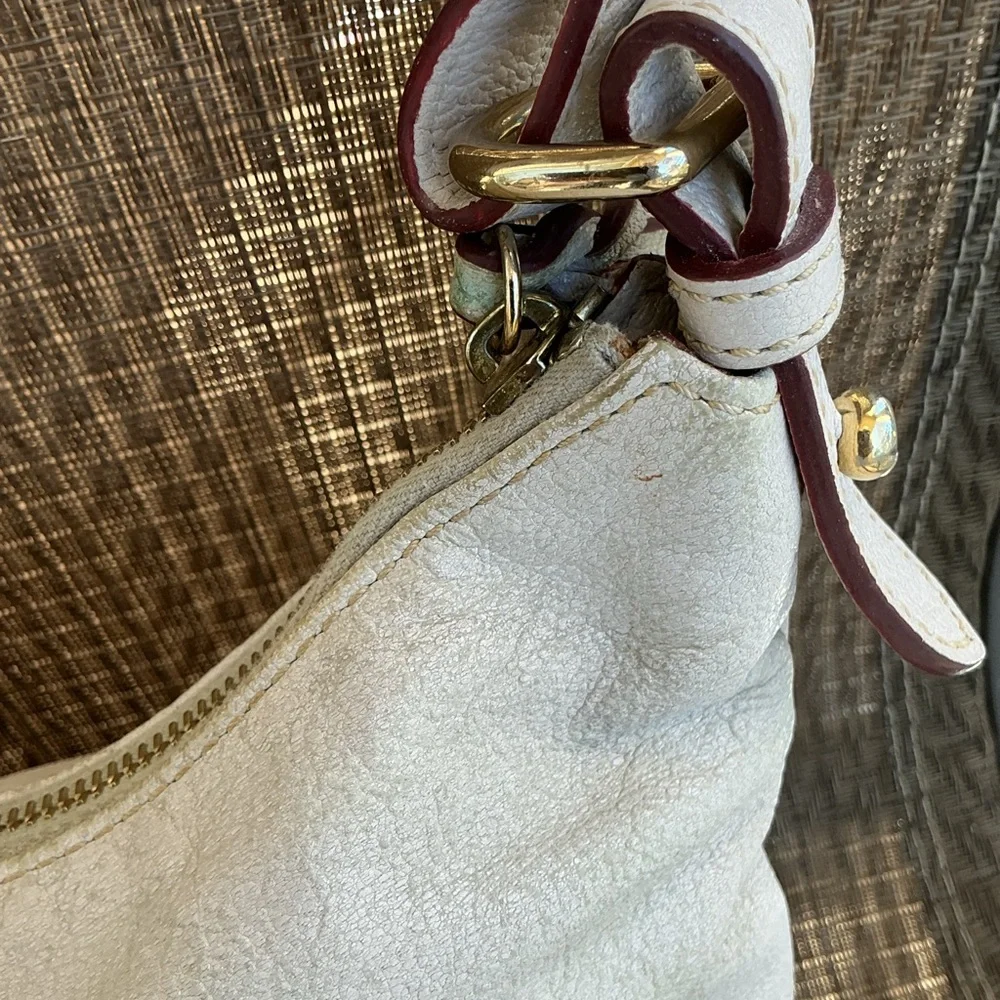Dooney & Bourke Cream Leather Shoulder Bag